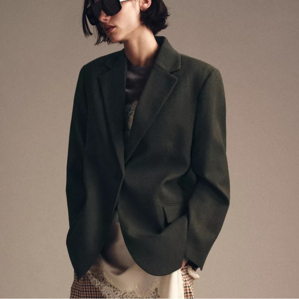 ZARA NWT Oversized Wool Blazer ZW Collection